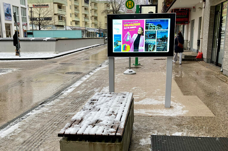 Blick auf die Bushaltestelle Fasanenweg